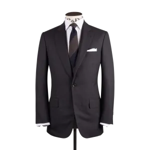 Single Breasted Classic Notch Suit in Grey Hopsack