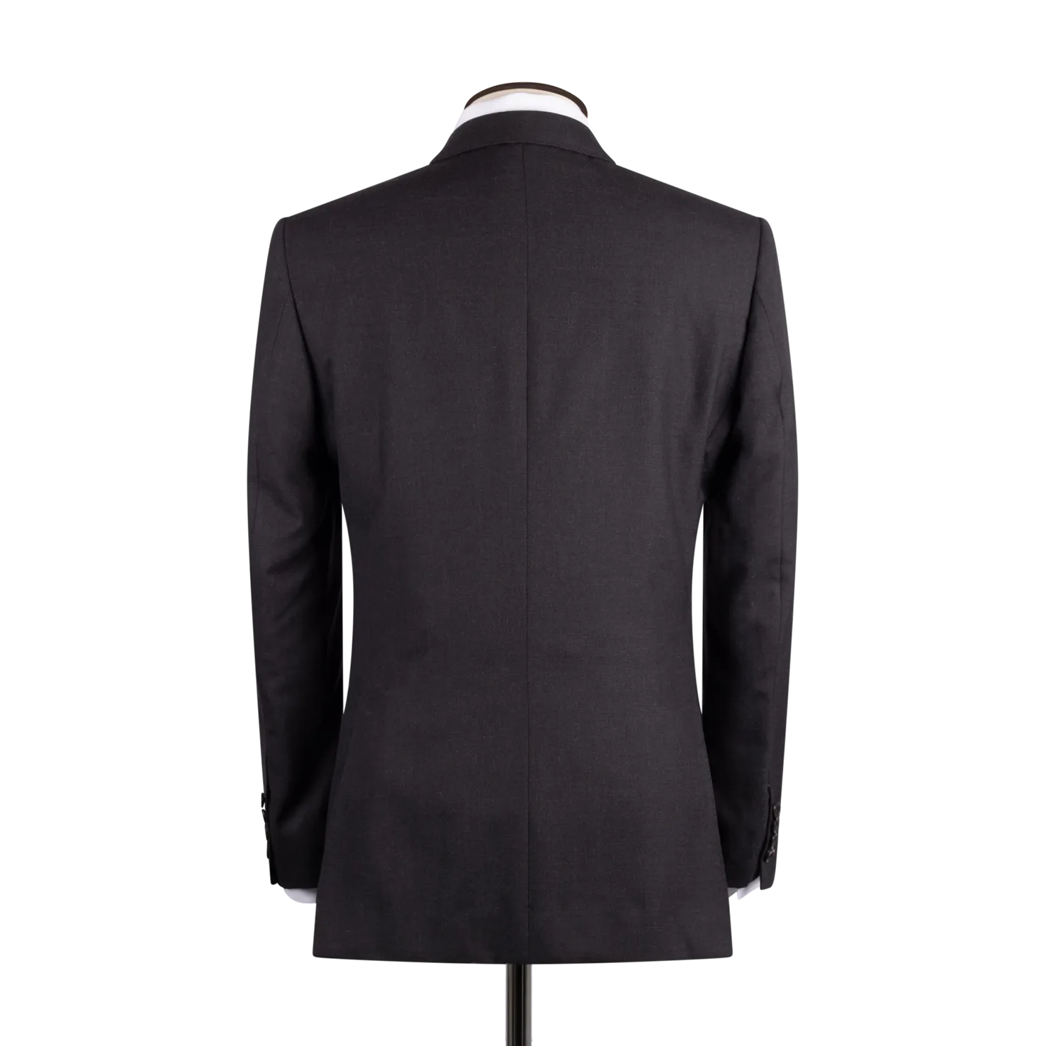 Single Breasted Classic Notch Suit in Grey Hopsack