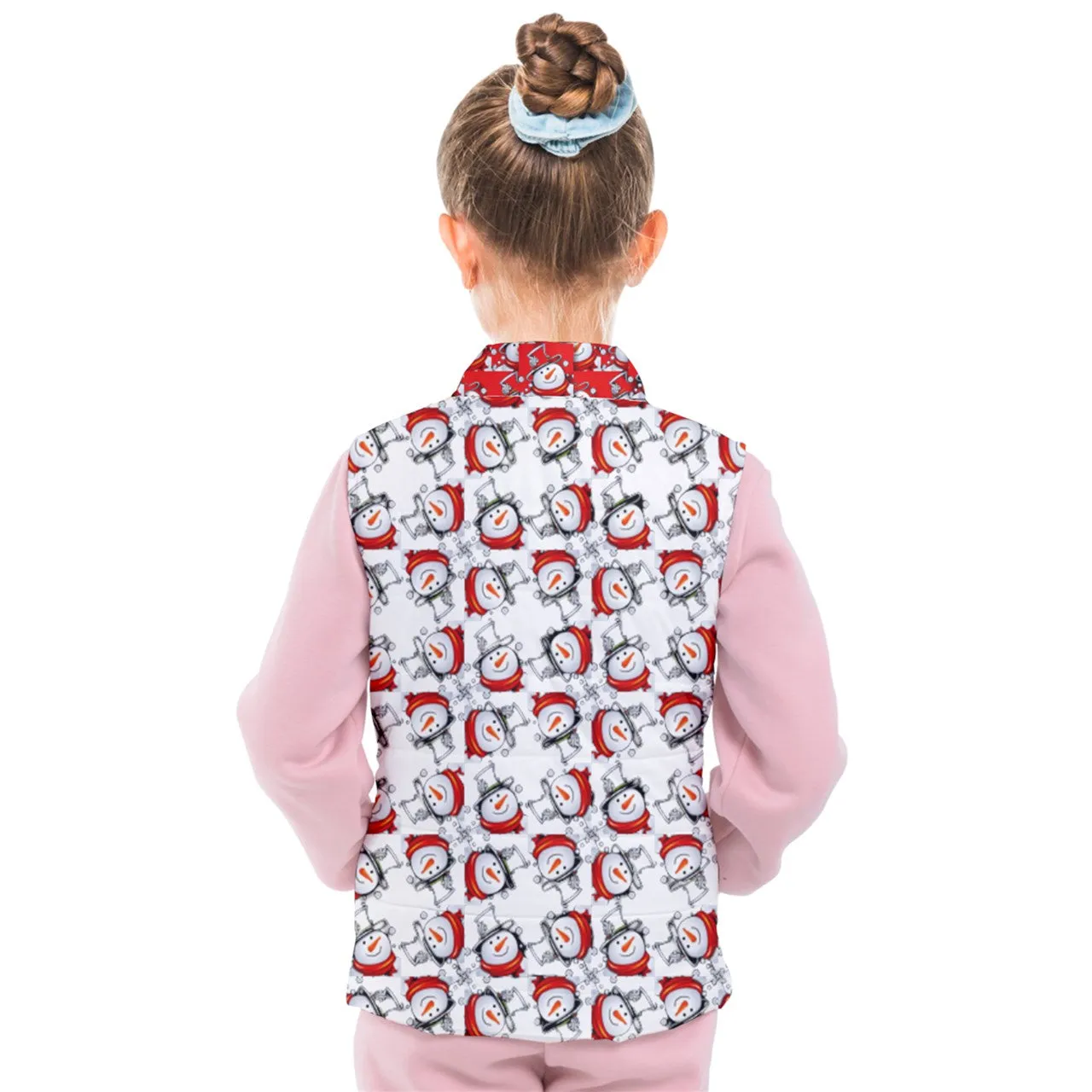 Snow Man's Delight Zip Puffer Matching Christmas Kid's Vest - 2 options