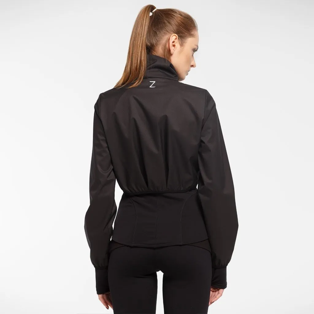 Sonia Double Layered Black Jacket