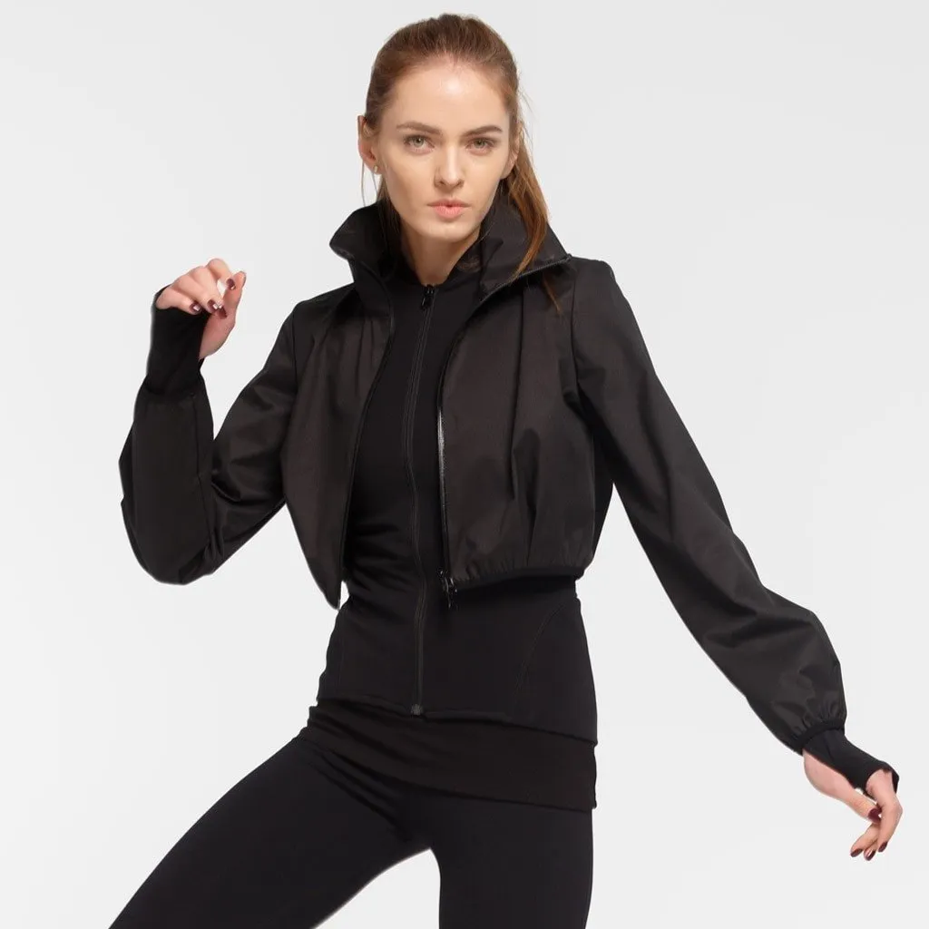 Sonia Double Layered Black Jacket