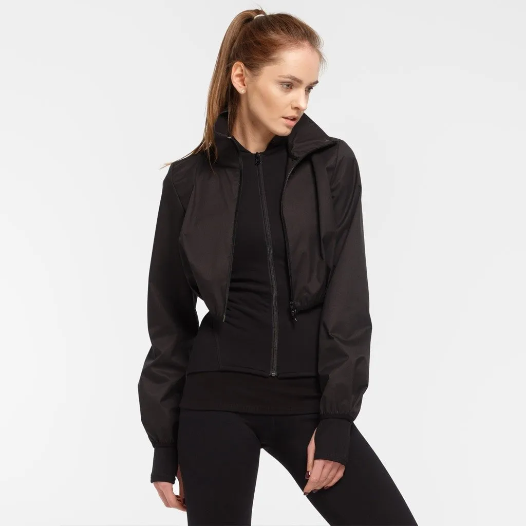 Sonia Double Layered Black Jacket