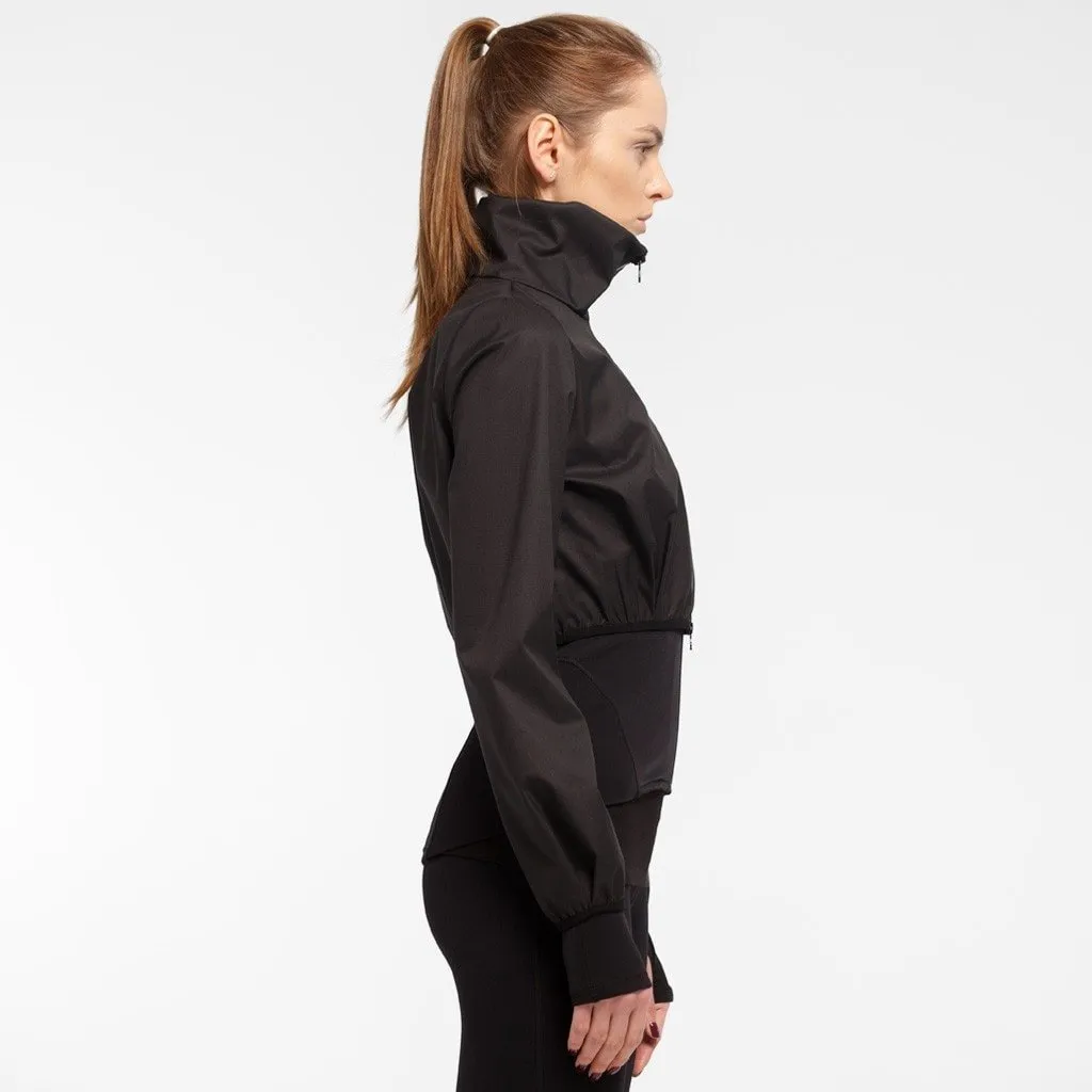 Sonia Double Layered Black Jacket