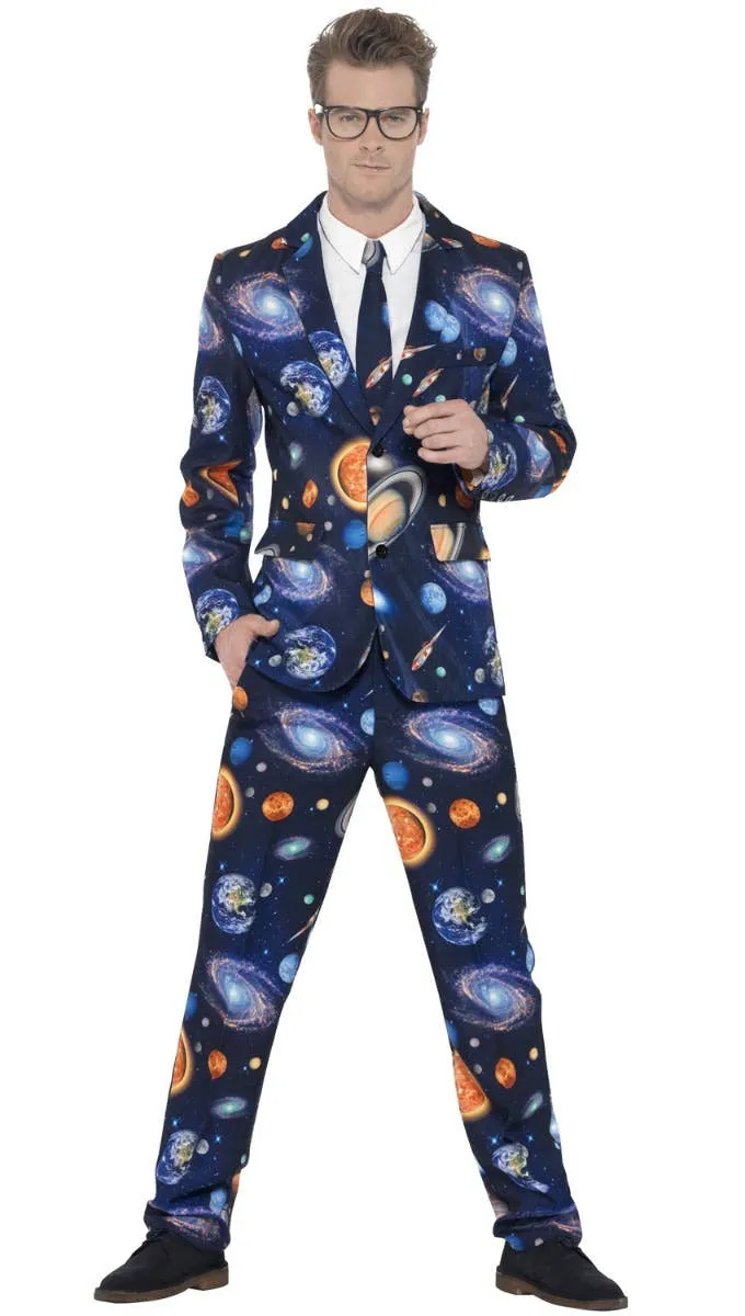 Space and Planets Mens Stand Out Costume Suit