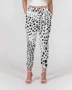 Spotted Women's All-Over Print Belted Tapered Pants