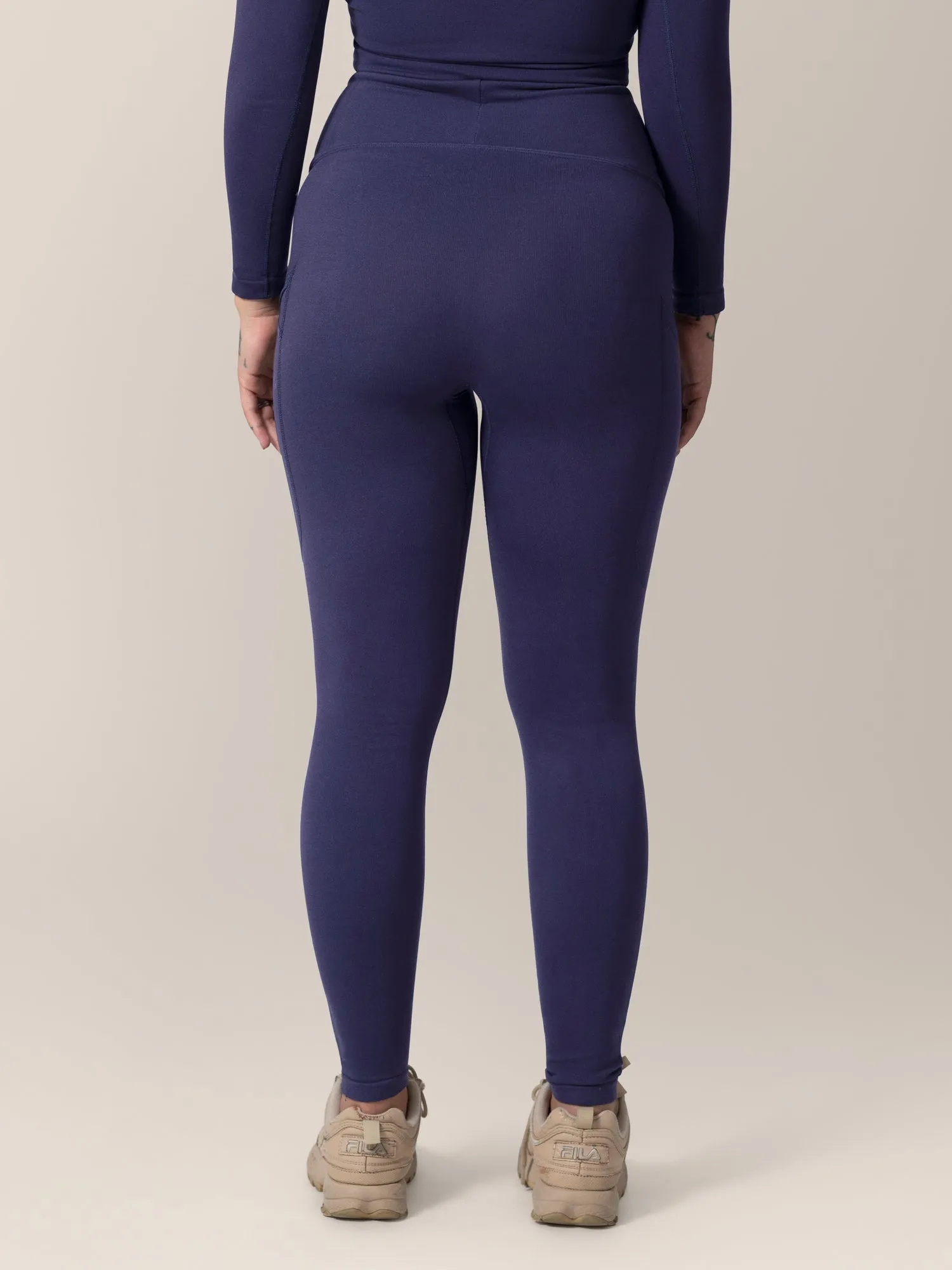 Sublime®️ Bamboo Maternity & Postpartum Crossover Legging | Navy