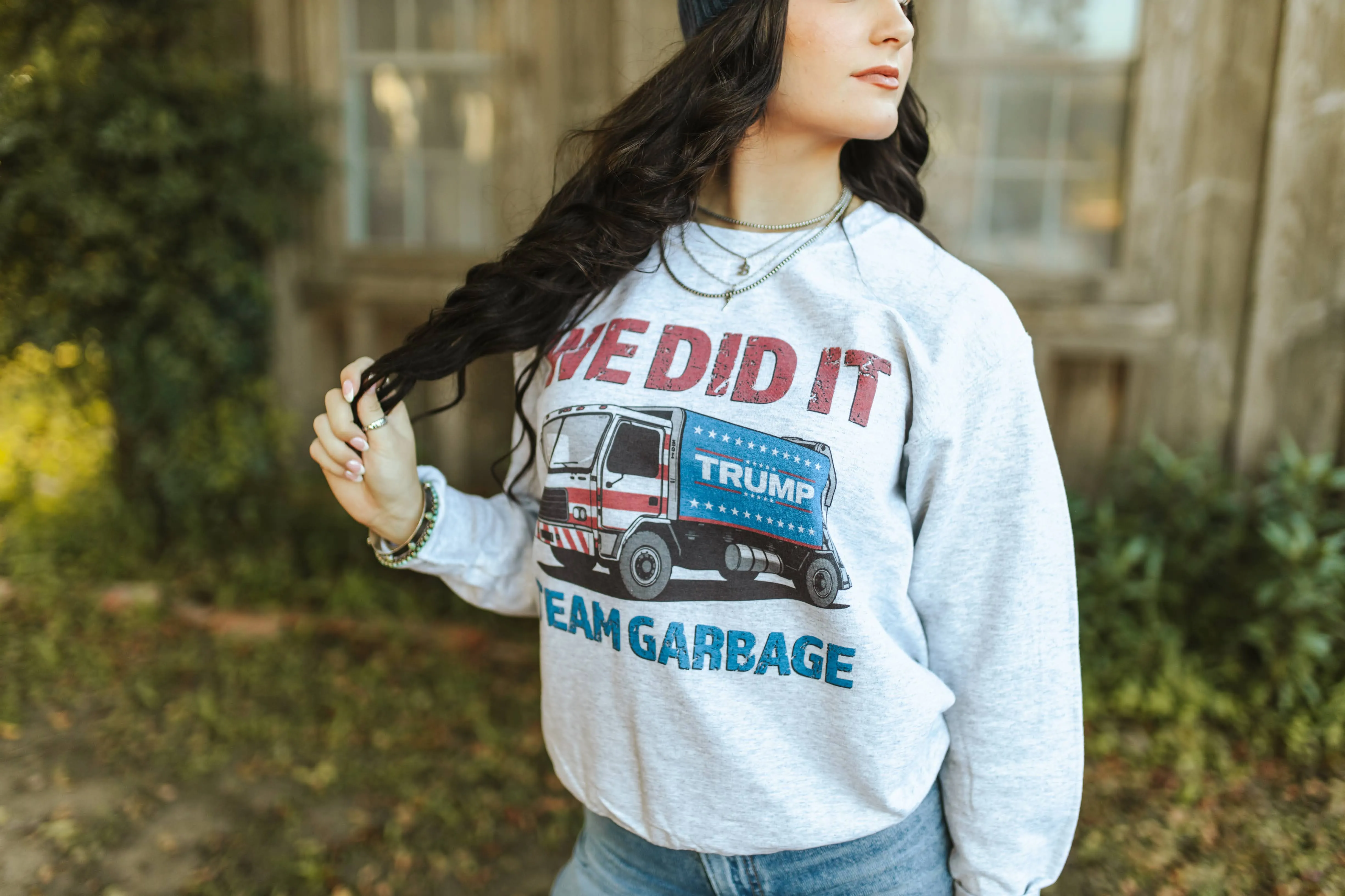 Team Garbage Trump Graphic Sweatshirt