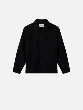 Textured Overshirt Jacket -- Black