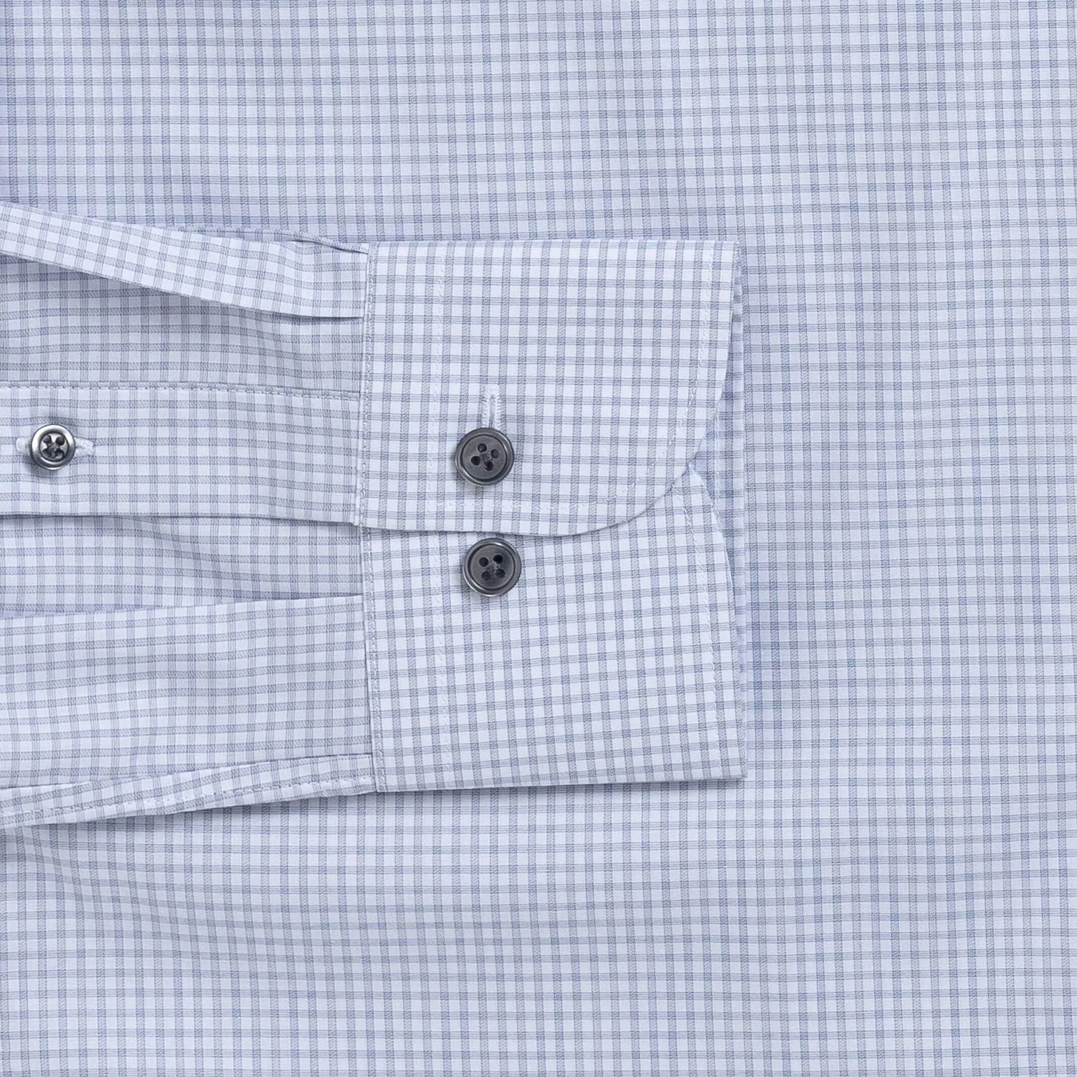 The Light Grey Kent Gingham Custom Shirt