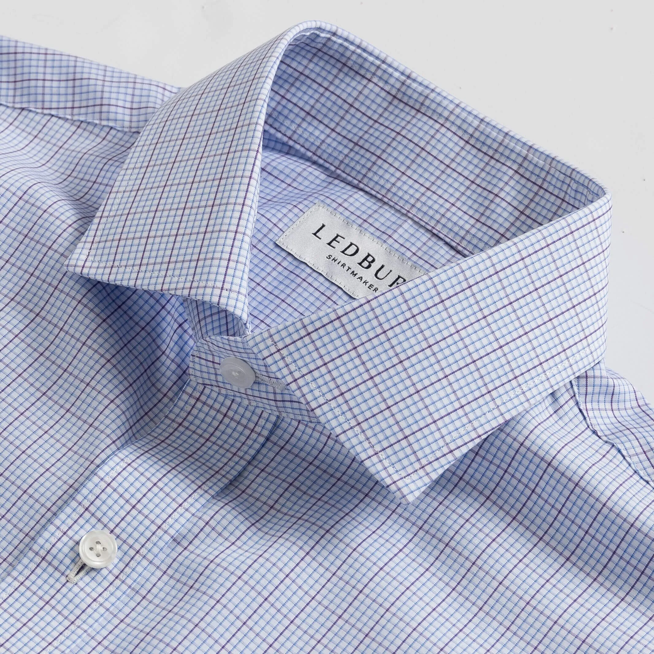 The Plum Kent Windowpane Custom Shirt