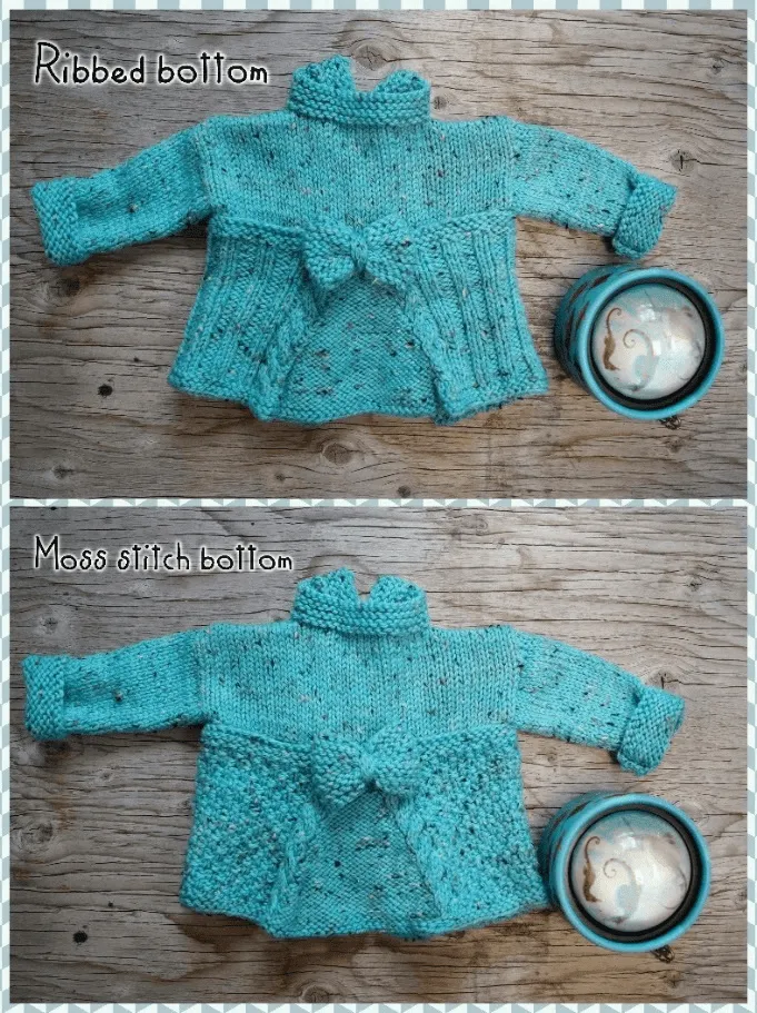 Three ways Baby Jacket - Knitting pattern