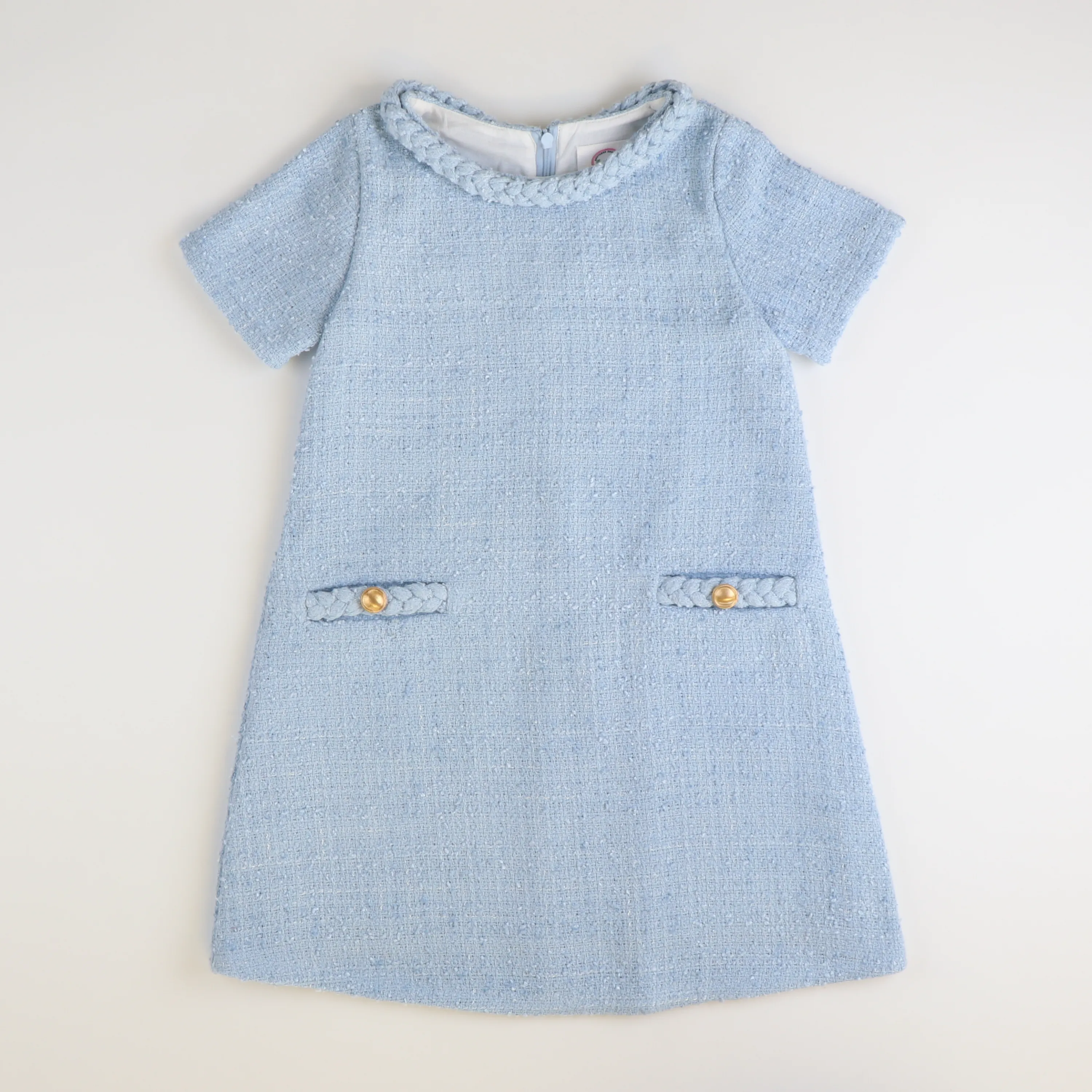 Tweed Jackie Dress - Light Blue