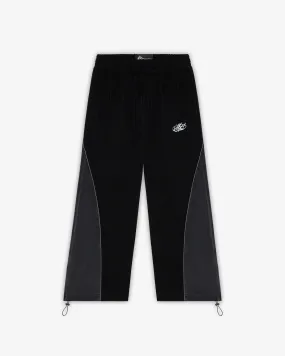 VELOURS TRACK PANTS BLACK