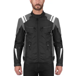 Viking Cycle Ironborn Gray Textile Motorcycle Jacket for Men