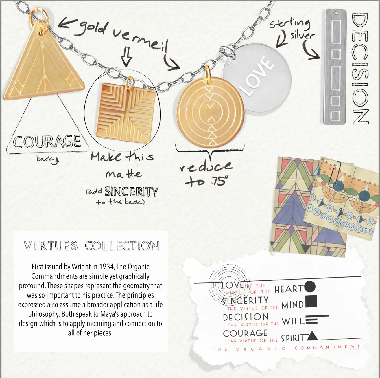 Virtues Pendant - Square