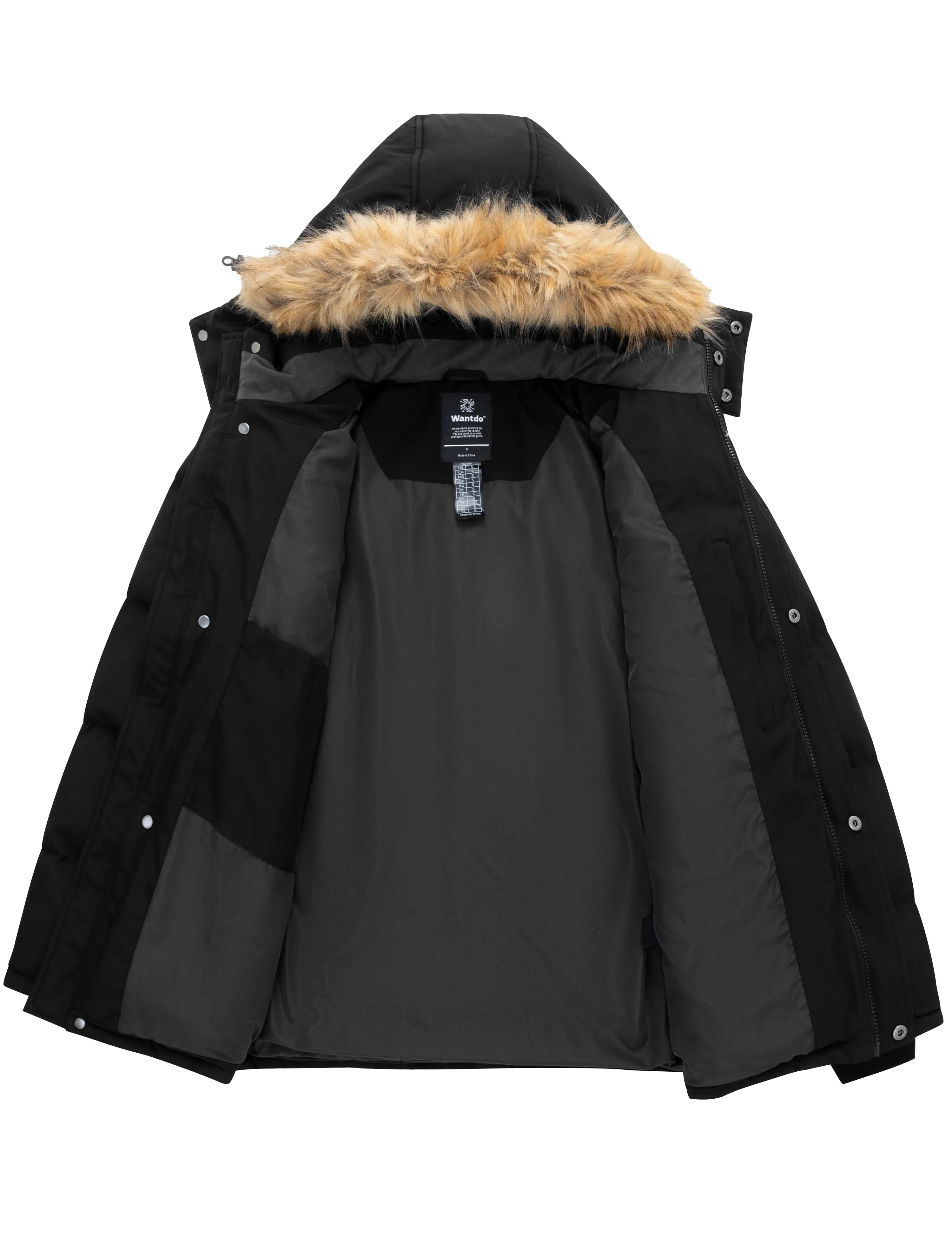 wantdo Men's Hooded Winter Coat