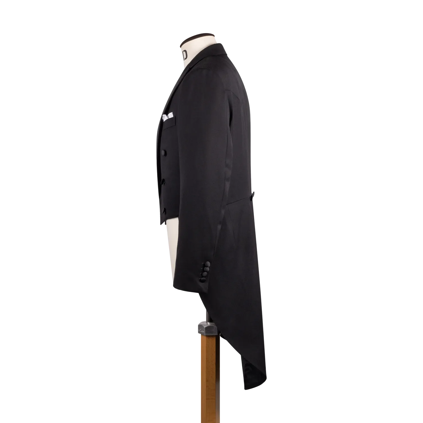 White Tie Evening Suit in Black Barathea