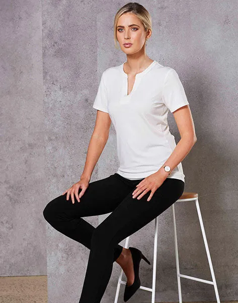 Winning Spirit Ladies Short Sleeve Knit Top Sofia (M8840)