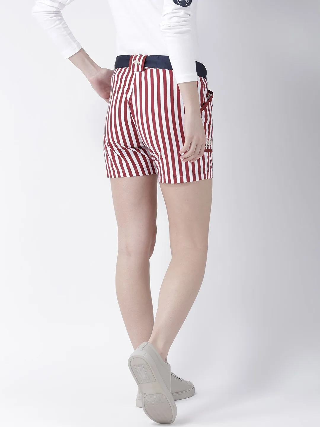 Women Striped Cotton Shorts