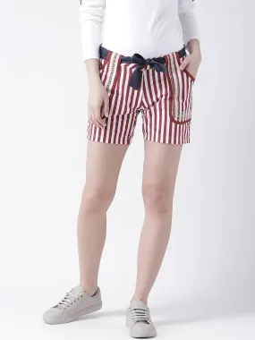 Women Striped Cotton Shorts