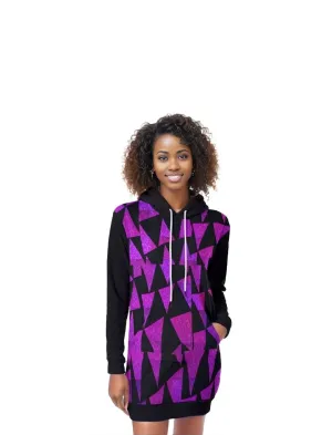 Women's Royal Tri Prism Heavy Fleece Long Hoodie