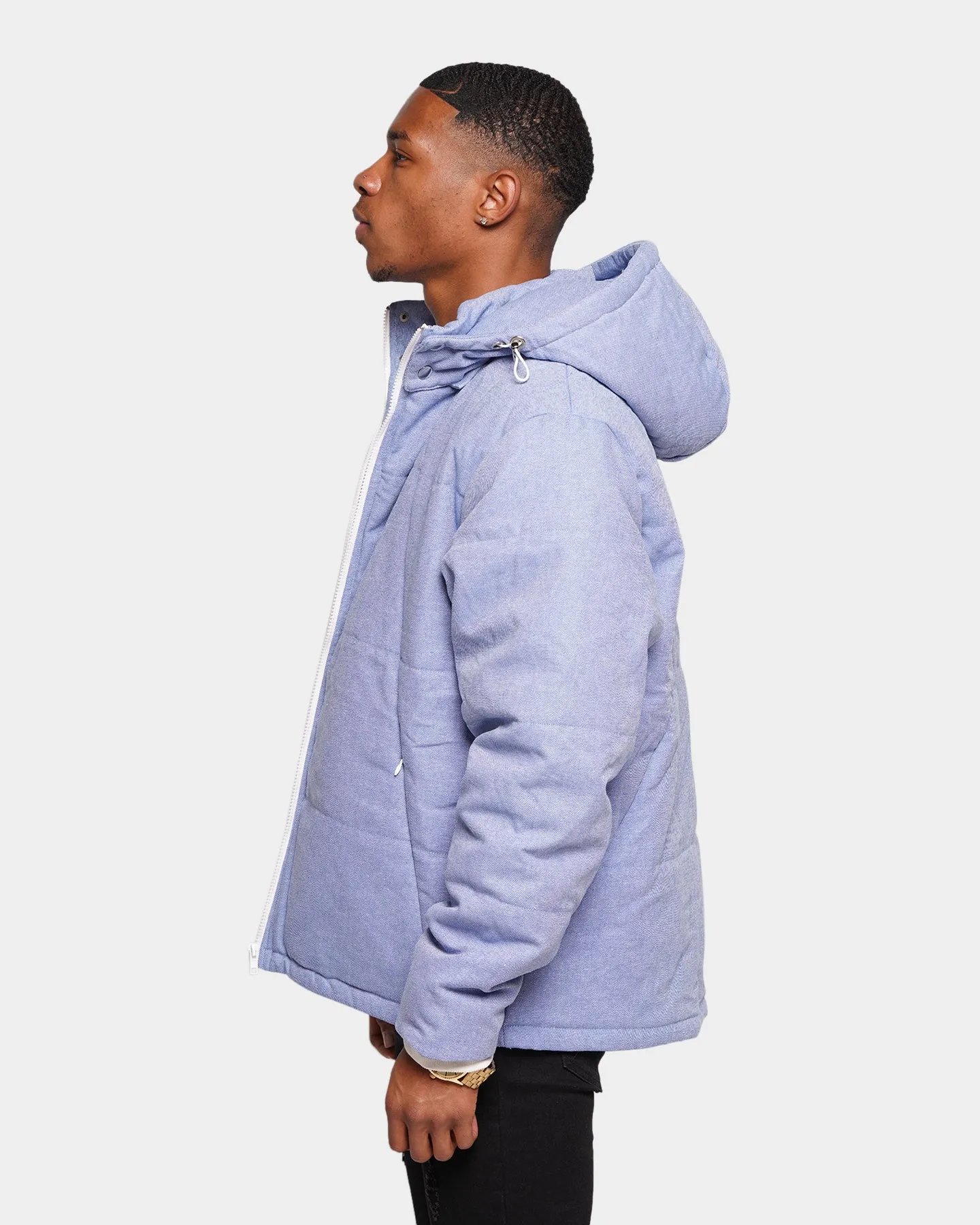 XXIII Kyler Denim Puffer Jacket Blue Denim