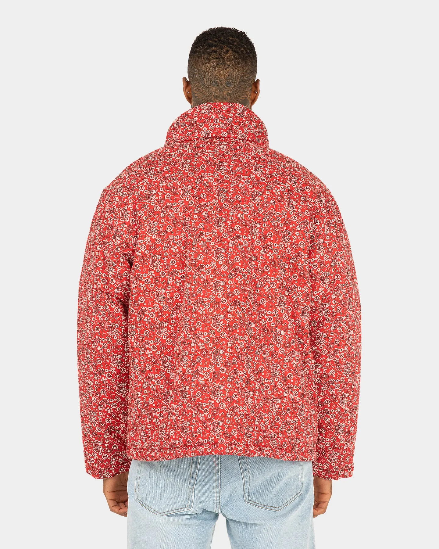 XXIII Paisley Puffer Jacket Red