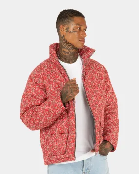 XXIII Paisley Puffer Jacket Red